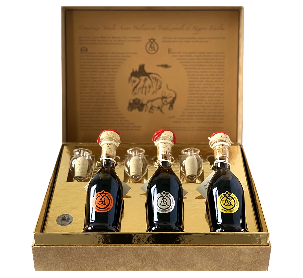 Traditional Balsamic Vinegar of Reggio Emilia PDO - Trio (3 x 100 ml. / 3.38 fl. oz.)