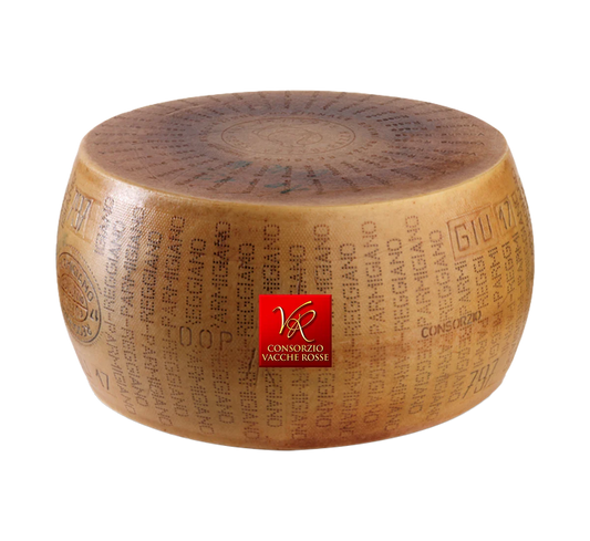 Parmigiano Reggiano PDO - Red Cows - 24 Months - Whole Wheel (36 Kg. / 79.20 Lbs.)